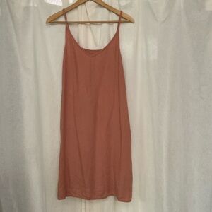 notPERFECTLINEN Linen slip dress LANGLEY midi slip dress, Canyon Clay/ Medium, M